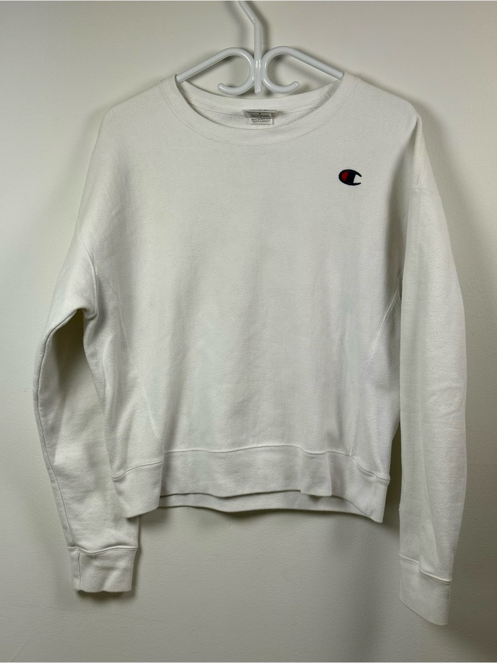 Champion Reverse Weave Crewneck Sweatshirt White Size Medium